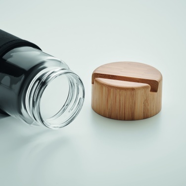 Logo trade promotional item photo of: Glass bottle bamboo lid 600ml