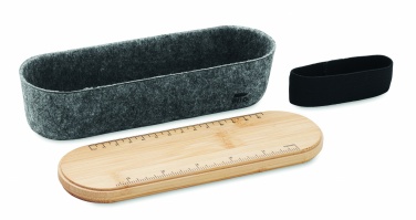 Logo trade promotional product photo of: RPET felt pencil case with lid