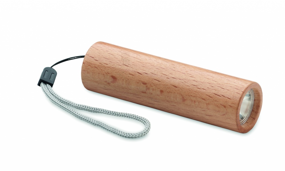 Logotrade business gift image of: Beech wood rechargeable torch