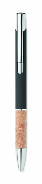 Logo trade business gift photo of: Ballpoint pen made of aluminum with a cork grip