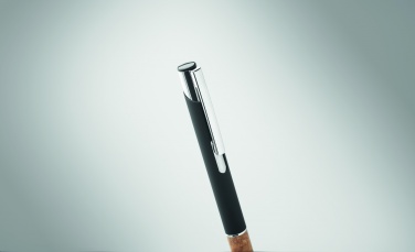 Logo trade advertising products picture of: Ballpoint pen made of aluminum with a cork grip