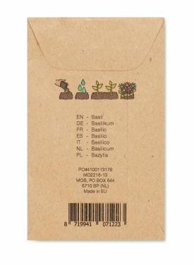 Logotrade promotional giveaway image of: Basil seeds in craft envelope