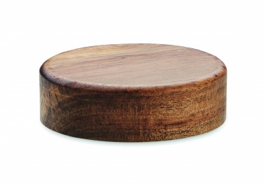 Logo trade advertising products image of: Wireless charger in acacia 15W