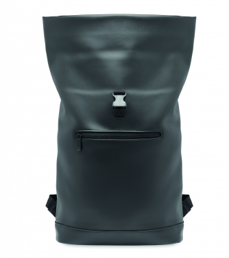 Logotrade promotional giveaway image of: Laptop PU Rolltop backpack