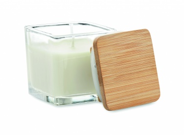 Logo trade promotional merchandise image of: Squared fragranced candle 50gr