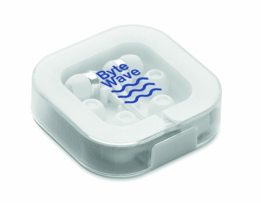 Logo trade promotional giveaways picture of: Ear phones with silicone covers