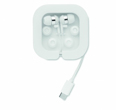 Logo trade promotional merchandise image of: Ear phones with silicone covers