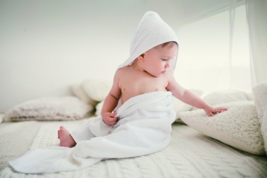Logo trade corporate gifts picture of: Cotton hooded baby towel