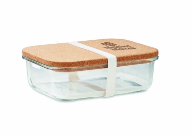 Logo trade promotional merchandise picture of: Glass lunch box with cork lid
