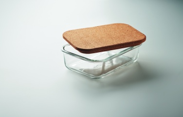 Logo trade promotional gifts picture of: Glass lunch box with cork lid
