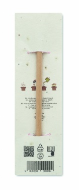 Logo trade business gift photo of: Natural pencil in seeded pouch