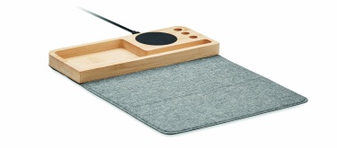 Logo trade promotional item photo of: Wireless charger in bamboo 15W