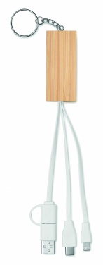 Logotrade promotional items photo of: Bamboo key ring and stand Salo