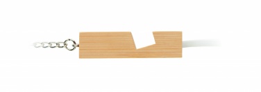 Logo trade promotional giveaway photo of: Bamboo key ring and stand Salo