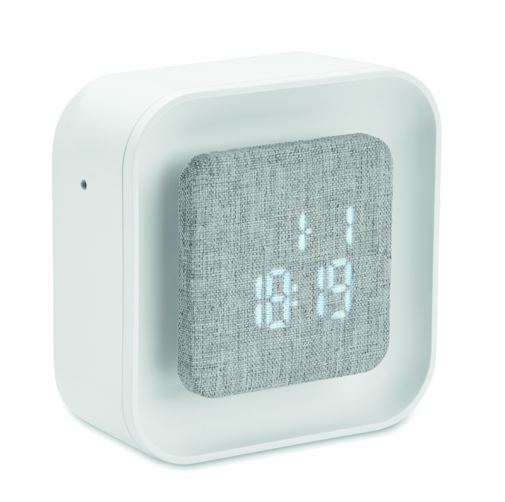 Logotrade promotional items photo of: Recycled ABS/RPET alarm clock Stuttgart