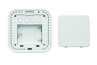 Logo trade promotional item photo of: Recycled ABS/RPET alarm clock Stuttgart