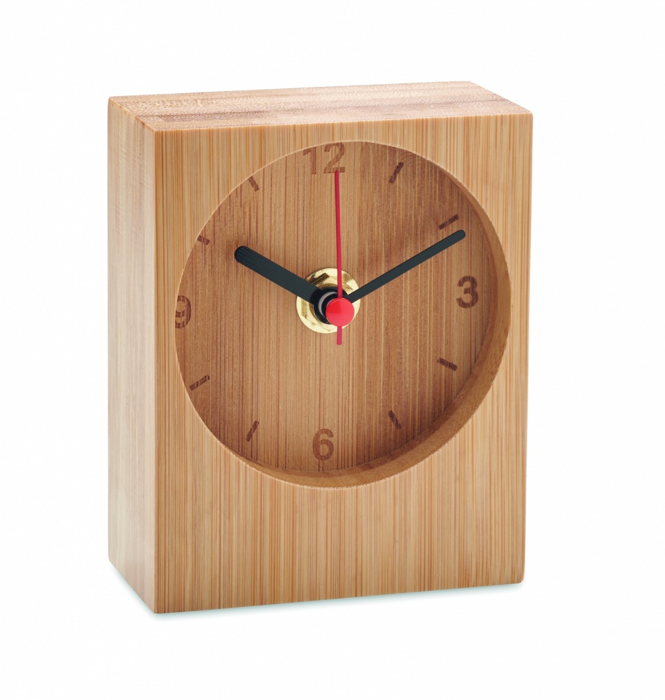 Logotrade promotional merchandise photo of: Bamboo table clock
