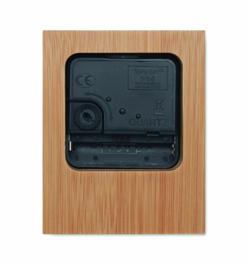 Logo trade advertising product photo of: Bamboo table clock