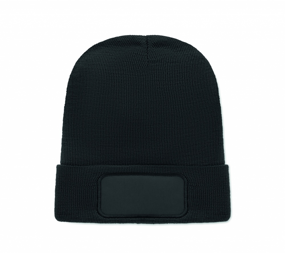 Logo trade promotional giveaways image of: Unisex beanie RPET polyester