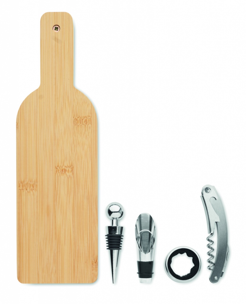 Logo trade business gifts image of: Bottle shaped wine set