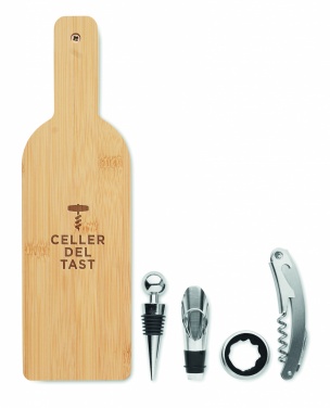 Logo trade promotional items image of: Bottle shaped wine set