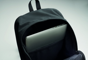 Logotrade business gifts photo of: A 15-inch laptop backpack made of recycled pre-consumer cotton with customizable printing
