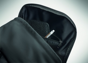 Logo trade corporate gift photo of: A 15-inch laptop backpack made of recycled pre-consumer cotton with customizable printing