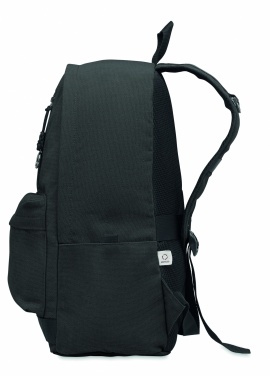 Logotrade promotional product image of: A 15-inch laptop backpack made of recycled pre-consumer cotton with customizable printing