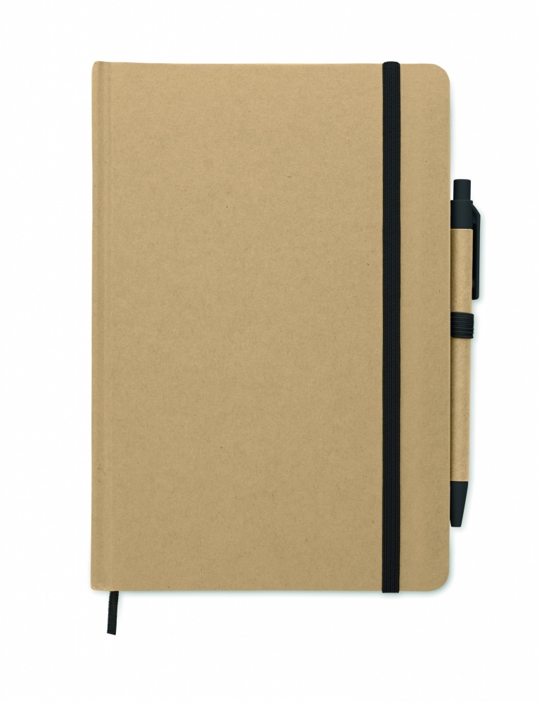 Logo trade promotional giveaways image of: Caratil A5 notebook in recycled carton