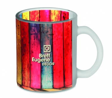 Logo trade promotional giveaway photo of: Glass sublimation mug 300ml
