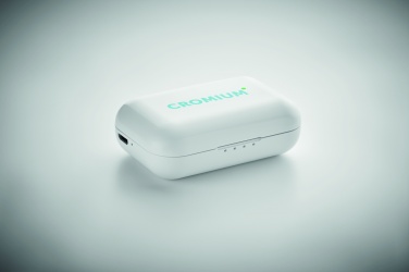 Logo trade promotional gift photo of: TWS earbuds with charging base