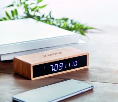 Logo trade business gift photo of: Wireless charger in bamboo 5W