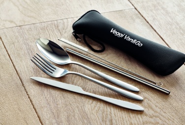Logo trade promotional giveaways picture of: Cutlery set stainless steel