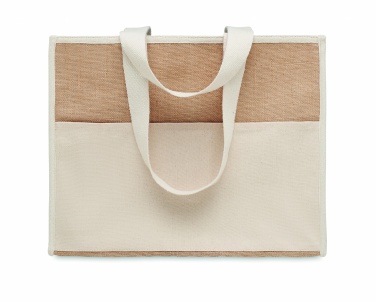 Logotrade promotional product picture of: Jute and canvas cooler bag