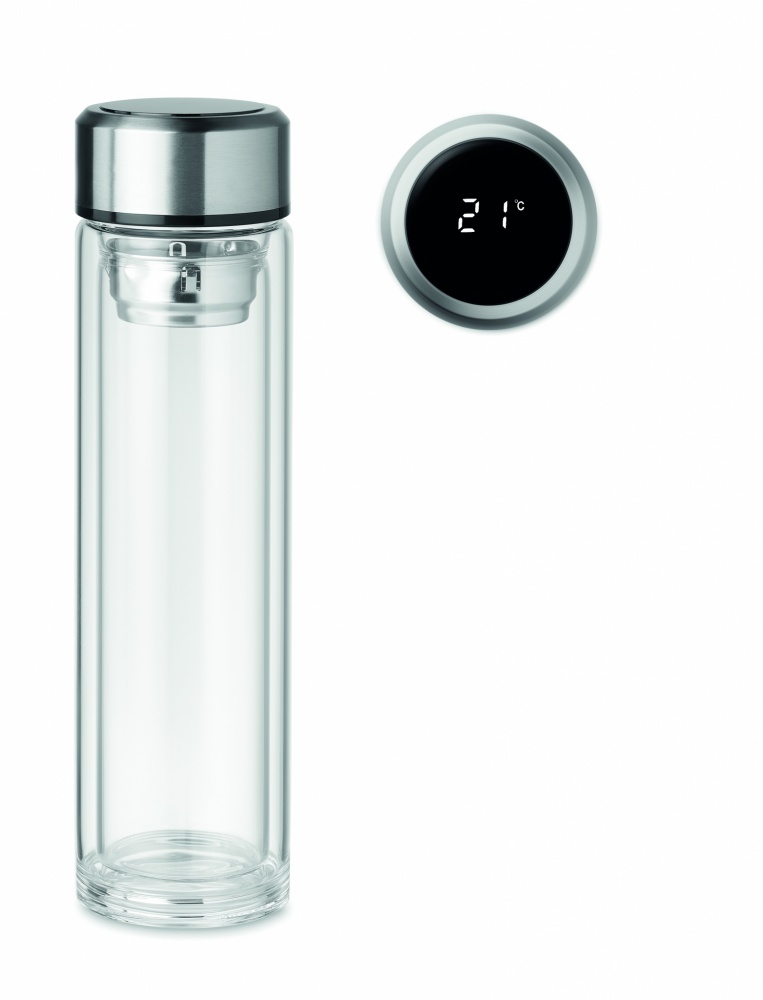 Logo trade advertising products picture of: Bottle with touch thermometer