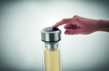 Logotrade promotional product image of: Bottle with touch thermometer