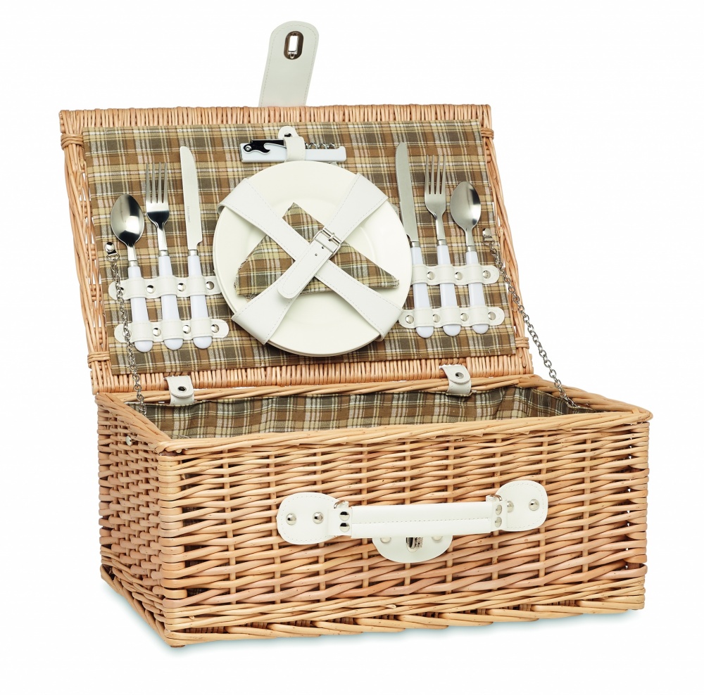 Logotrade promotional merchandise picture of: Wicker picnic basket 2 people