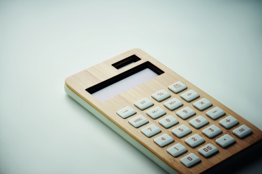 Logo trade promotional giveaway photo of: 12 digit bamboo calculator
