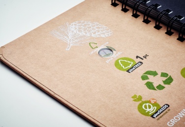 Logo trade corporate gifts picture of: A5 Pine tree GROWNOTEBOOK™