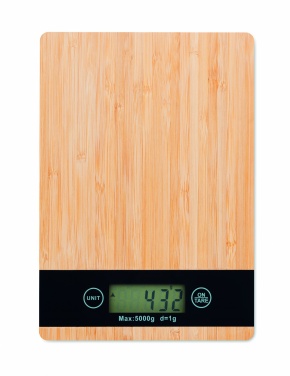 Logotrade promotional product picture of: Bamboo digital kitchen scales