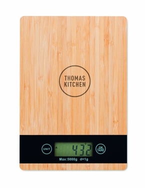 Logo trade promotional giveaway photo of: Bamboo digital kitchen scales
