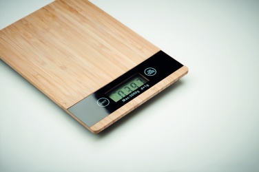 Logo trade promotional merchandise picture of: Bamboo digital kitchen scales