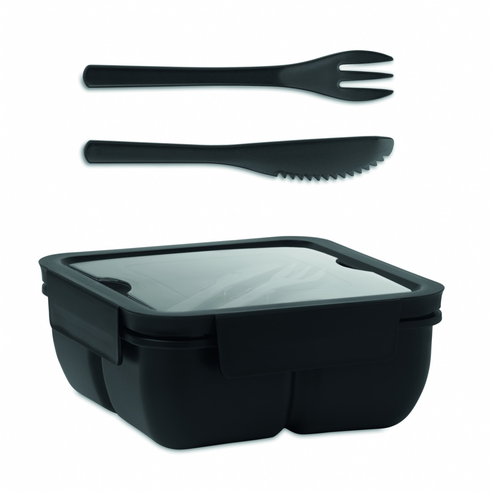 Logotrade advertising product picture of: Lunch box with cutlery 600ml
