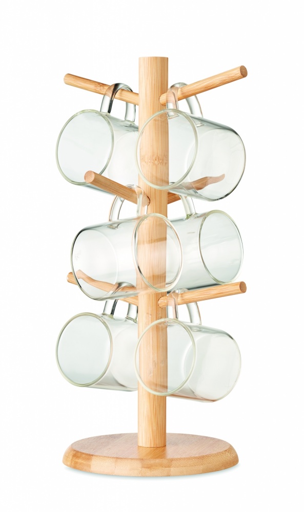 Logo trade corporate gift photo of: Bamboo cup set holder