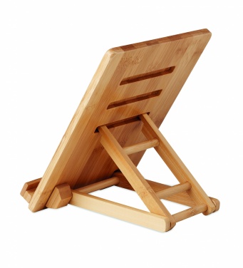 Logo trade promotional gift photo of: Bamboo tablet stand TUANUI
