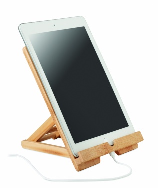Logo trade promotional giveaways image of: Bamboo tablet stand TUANUI