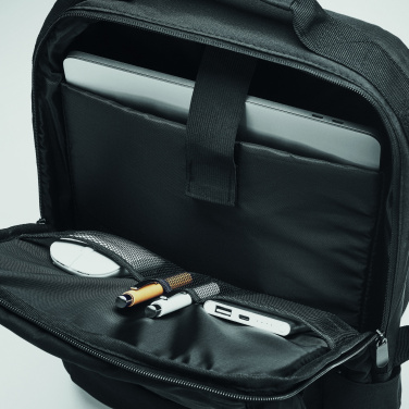 Logo trade promotional giveaways image of: Laptop backpack in 300D RPET