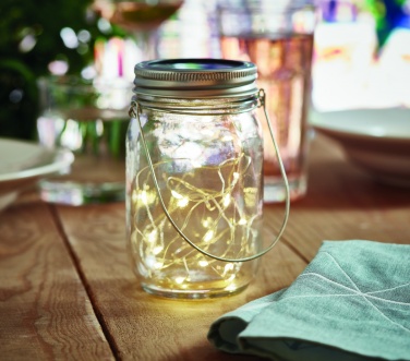 Logo trade promotional item photo of: Solar mason jar outdoor lamp