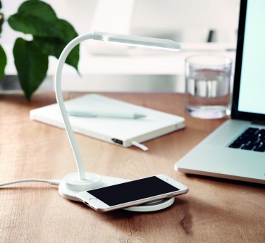 Logo trade promotional gifts image of: Desktop light and charger 10W