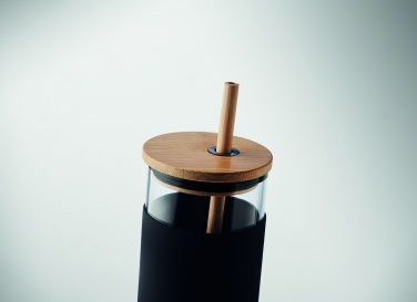 Logotrade corporate gift picture of: Glass tumbler 450ml bamboo lid